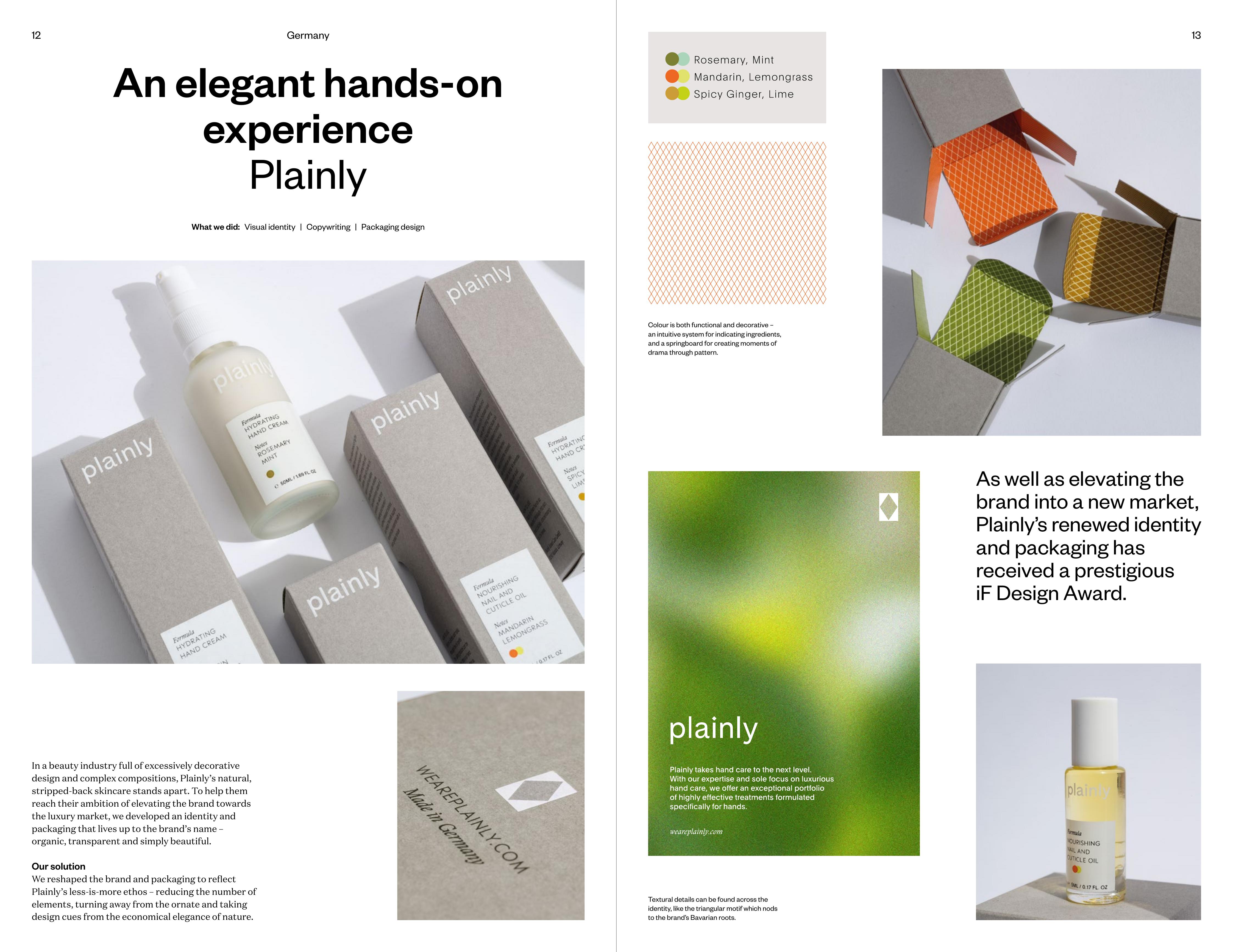 The Plainly spread from Winkreative's Quality Works, Autumn 2023.