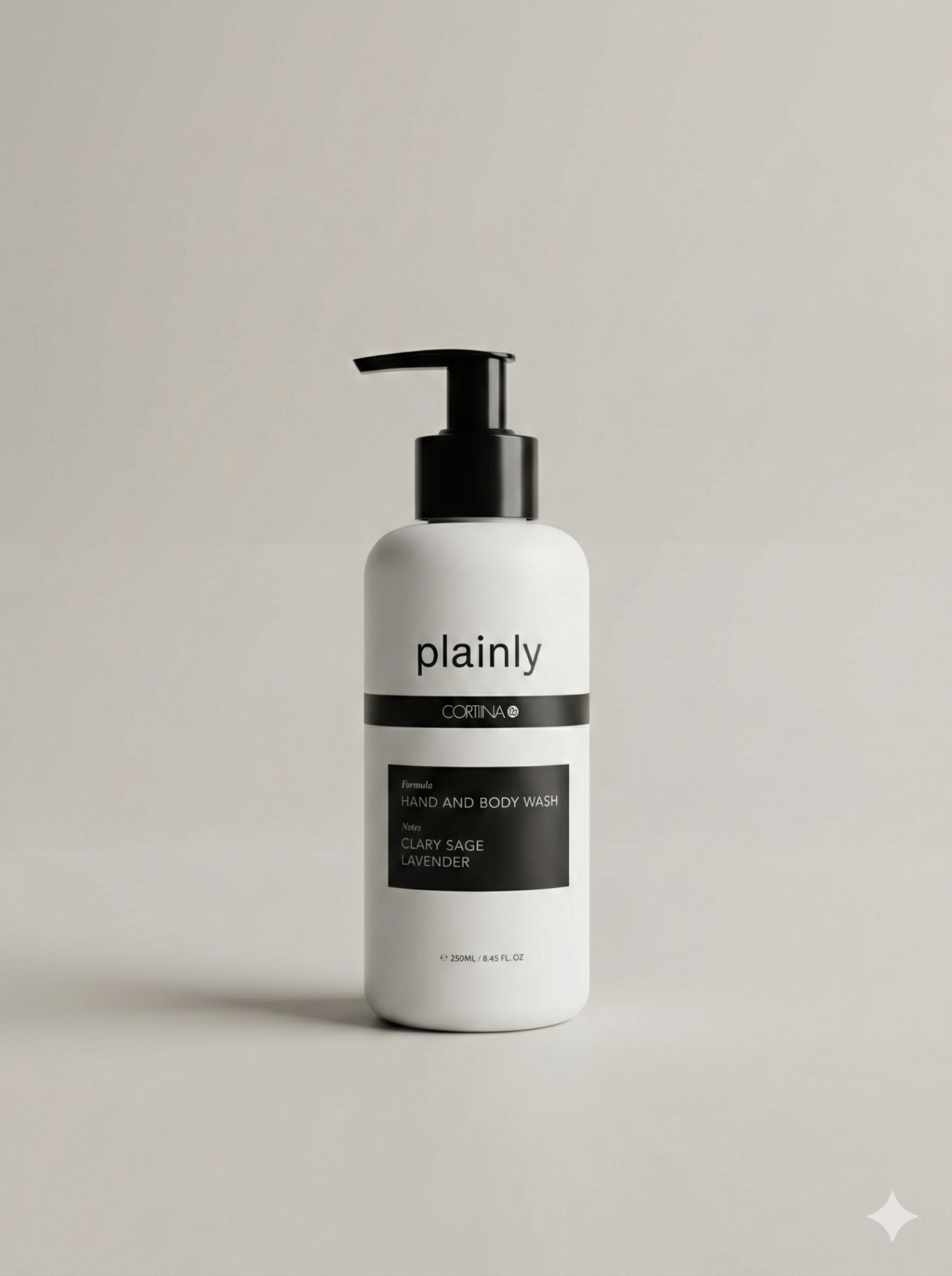 Plainly Hand & Body Wash, 250ml bottle